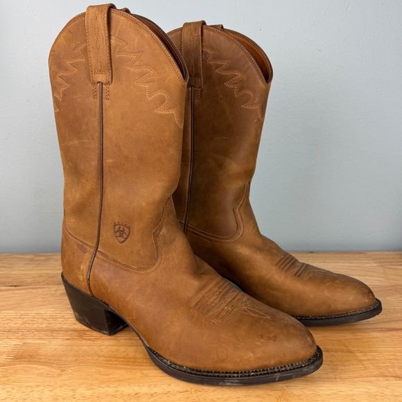 Ariat Sedona Brown Leather Arena Western Rodeo Cowboy Boots Mens Size 10 D 34625 - Picture 1 of 8